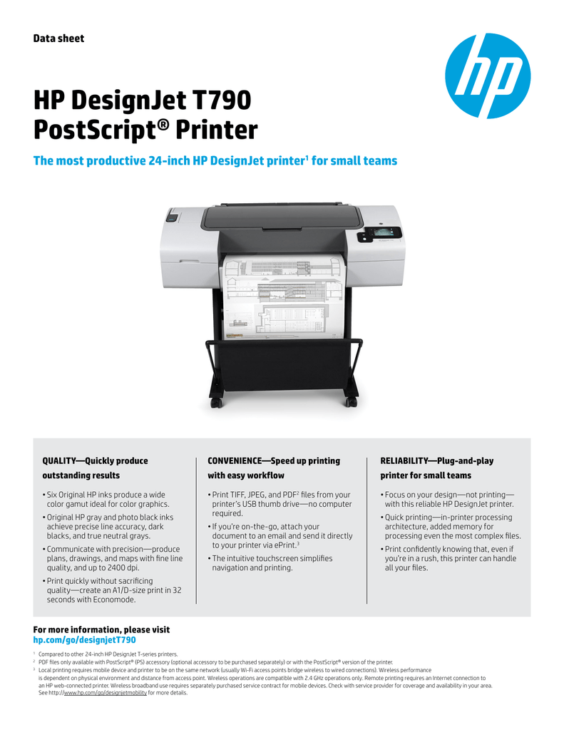 designjet t1700 datasheet