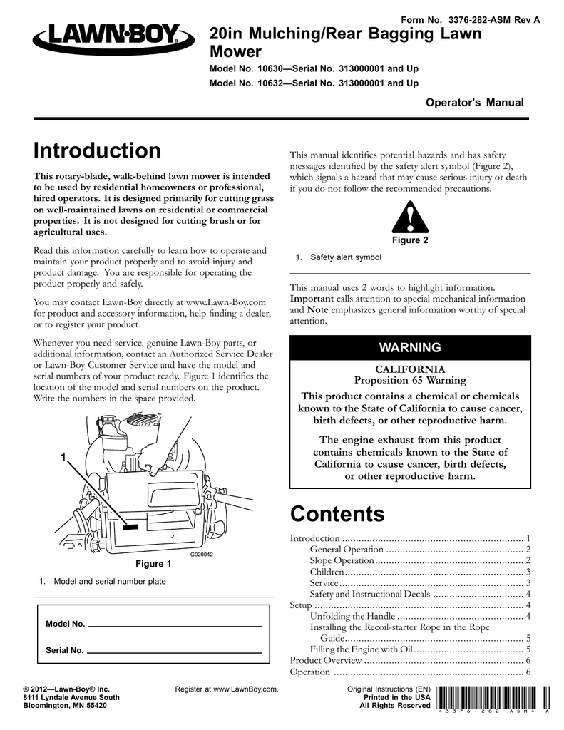 Lawn Boy 10632 Operator s Manual Manualzz