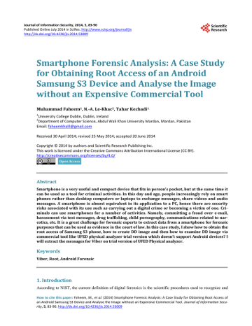 forensic examination of android mac address
