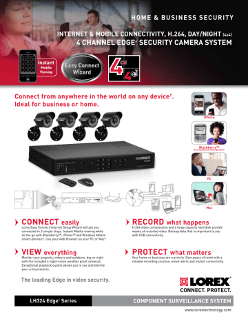 LOREX LH320 Series 4/8/16 Channel Specs | Manualzz