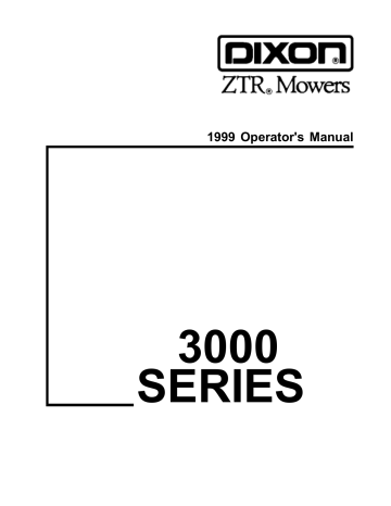 Dixon ZTR 3014 Operator's Manual | Manualzz