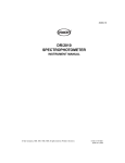 Hach DR 2010 Spectrophotometer Instrument Manual