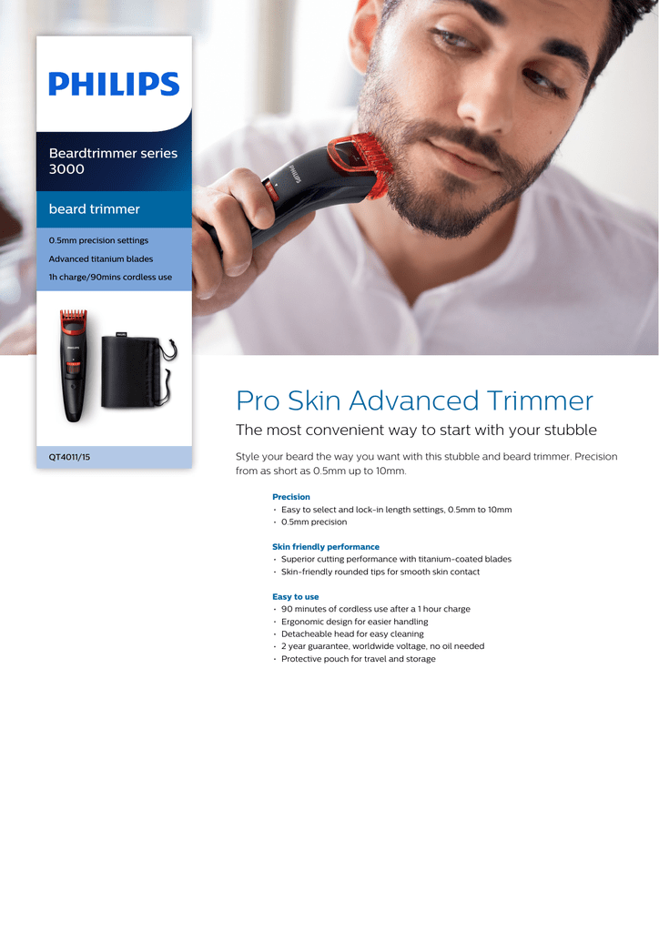 pro skin advanced trimmer qt4011