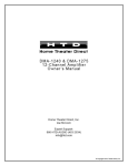 Home Theater Direct DMA-1240 &amp; DMA-1275 12-Channel Amplifier Owner's Manual