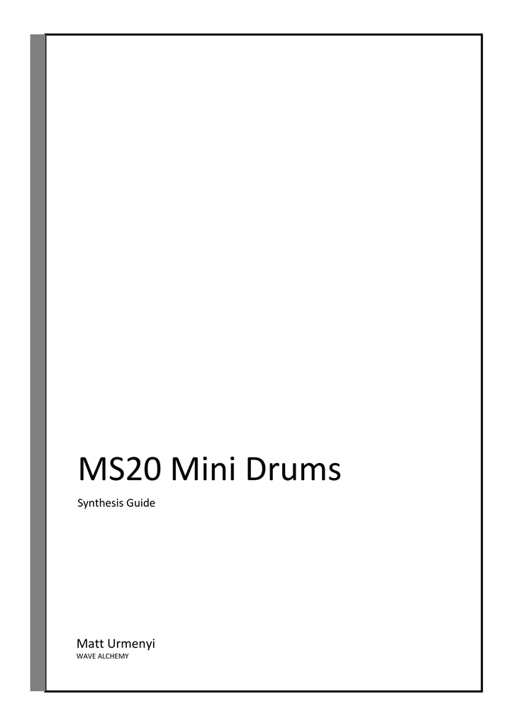 Ms Mini Drums Manualzz