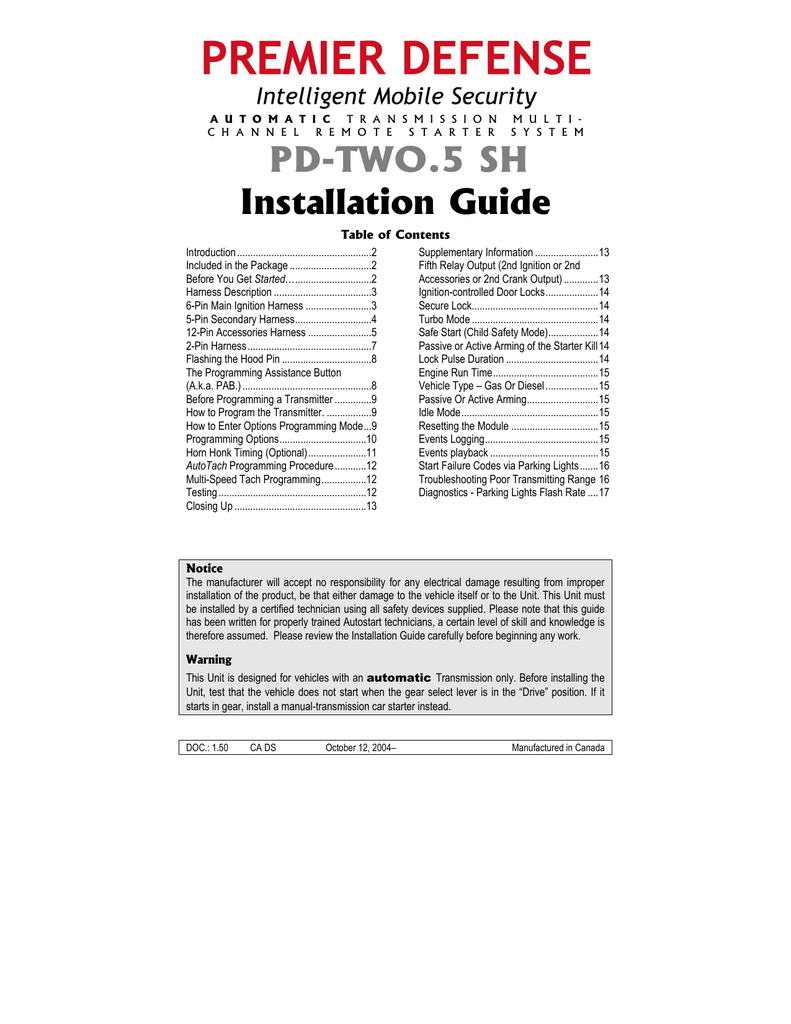 Pd 2 5 Sh Install English Manualzz
