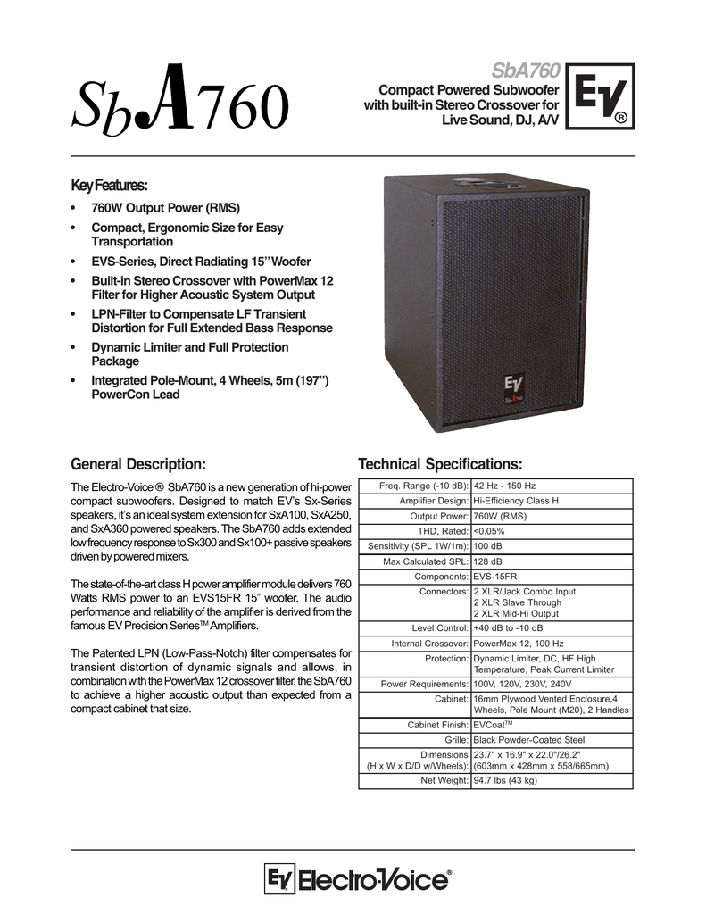 ev sx300 specs