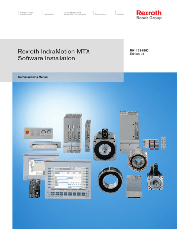 Rexroth IndraMotion MTX Software Installation  Manualzz