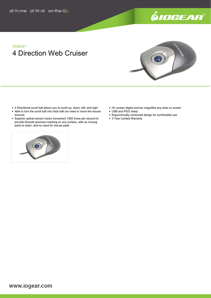 Drivers for IOGear 4 Direction Web Cruiser GME421 IOGear 4 Direction Web Cruiser GME421 Driver FREE