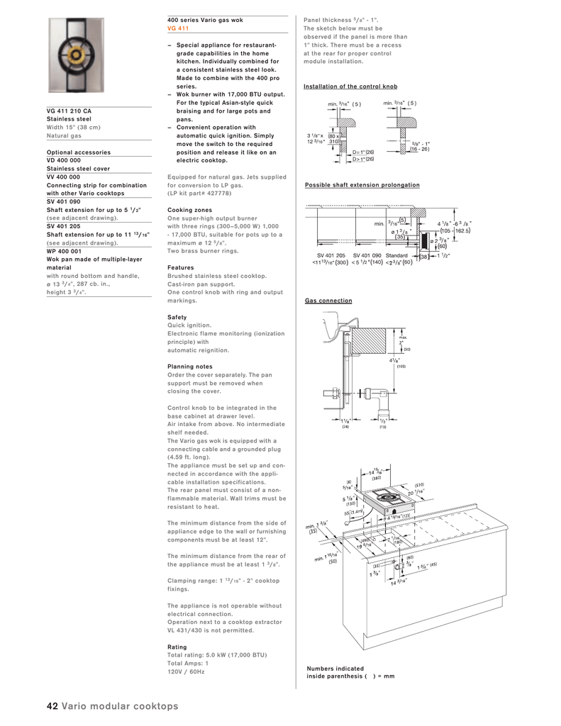 42 Vario Modular Cooktops Manualzz