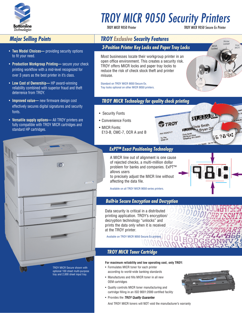 troy security printer