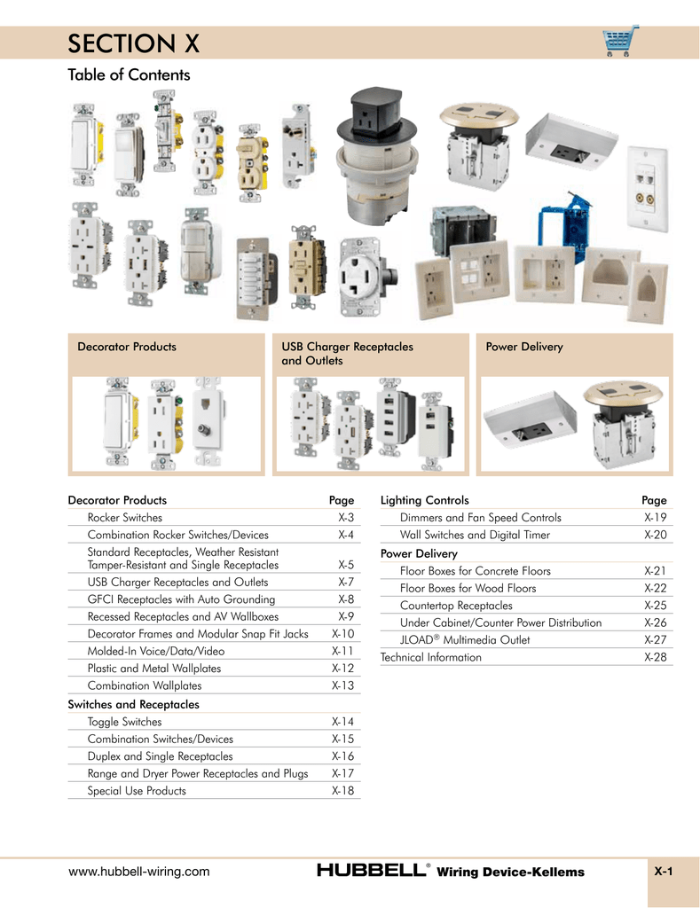 Section X Hubbell Wiring Device Manualzz