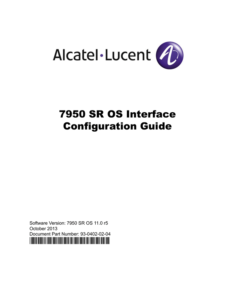 7950 Sr Os Interface Configuration Guide Doc Center Manualzz