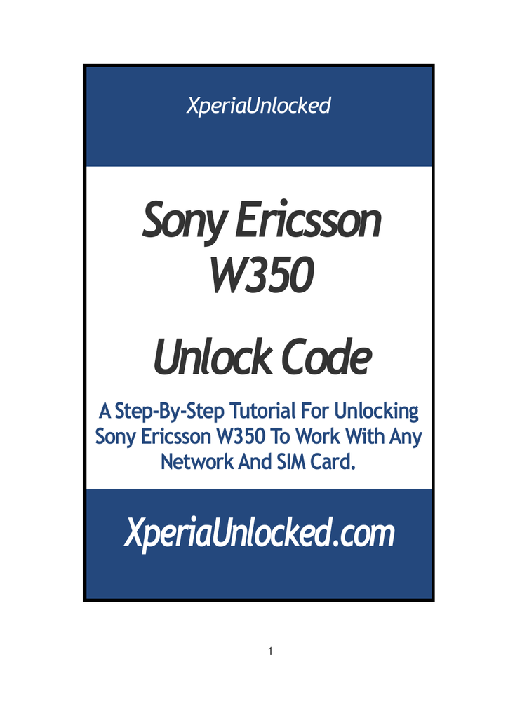sony ericsson w350i service manual