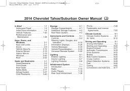 Chevrolet 2014 Tahoe - Owner's manual, User guide
