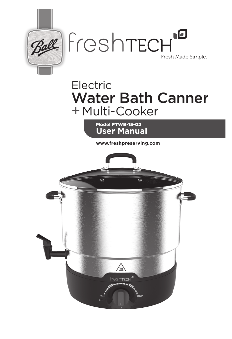 Ball freshtech electric 2025 water bath canner manual