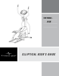 Fitness Gear 810E User manual