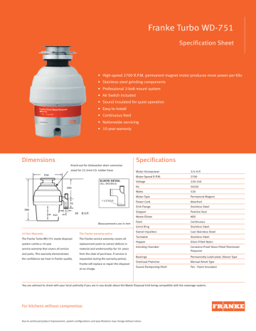 Franke Turbo Wd 751 Manualzz