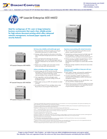 Обновление микропрограммы hp 600 m602