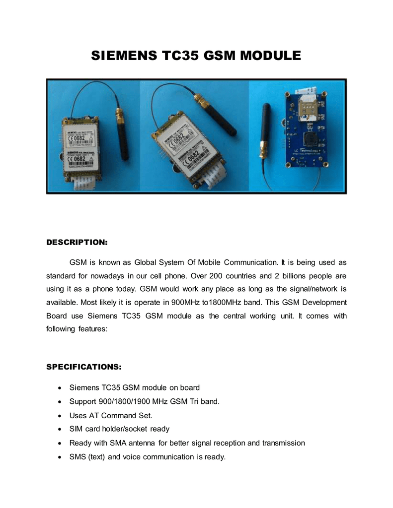 GSM SIEMENS TC35 TC35i SMS development board Drahtlos Module With Antenna Voice 