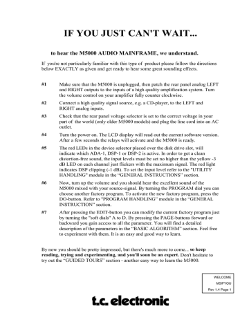 T C M5000 Manual Medley Manualzz