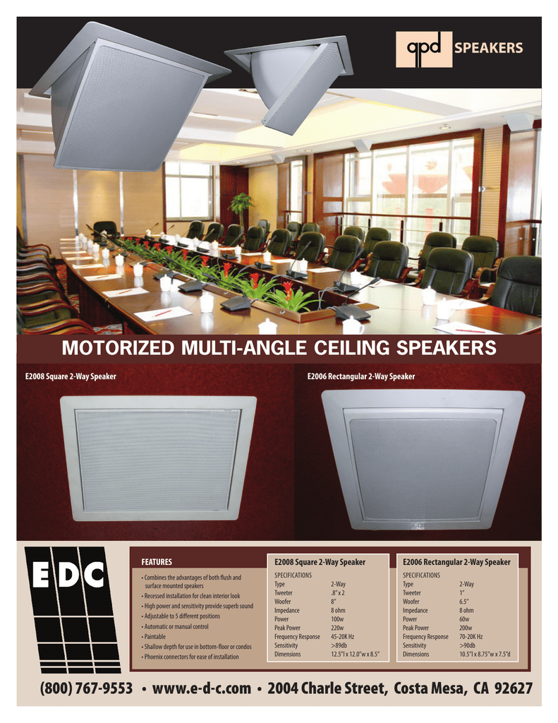 Motorized Multi Angle Ceiling Speakers Manualzz Com