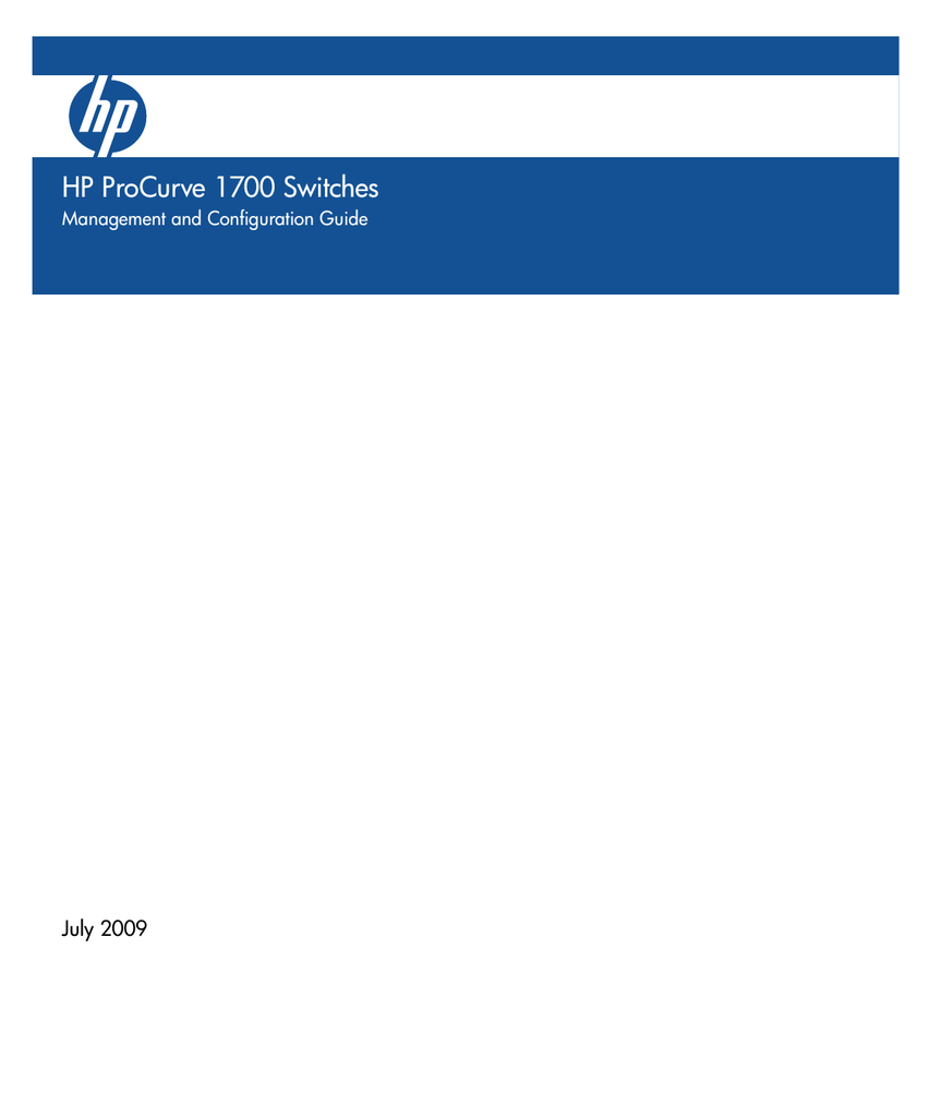 HP (HewlettPackard) J9079A Switch User manual Manualzz