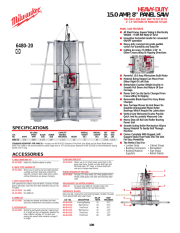 Milwaukee panel discount saw extension kit