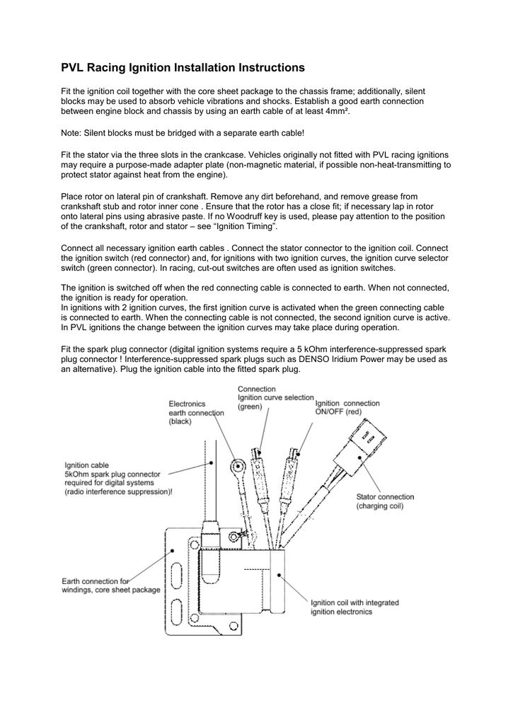 PVL Racing Ignition Installation Instructions Manualzz