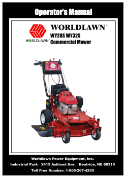 Worldlawn WY28S11BSE Manual manualzz