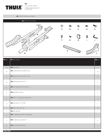 thule tow bar bike rack fitting instructions