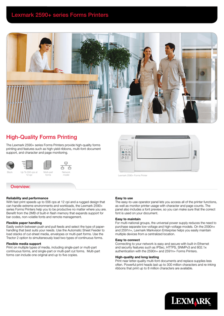 lexmark forms printer 2590