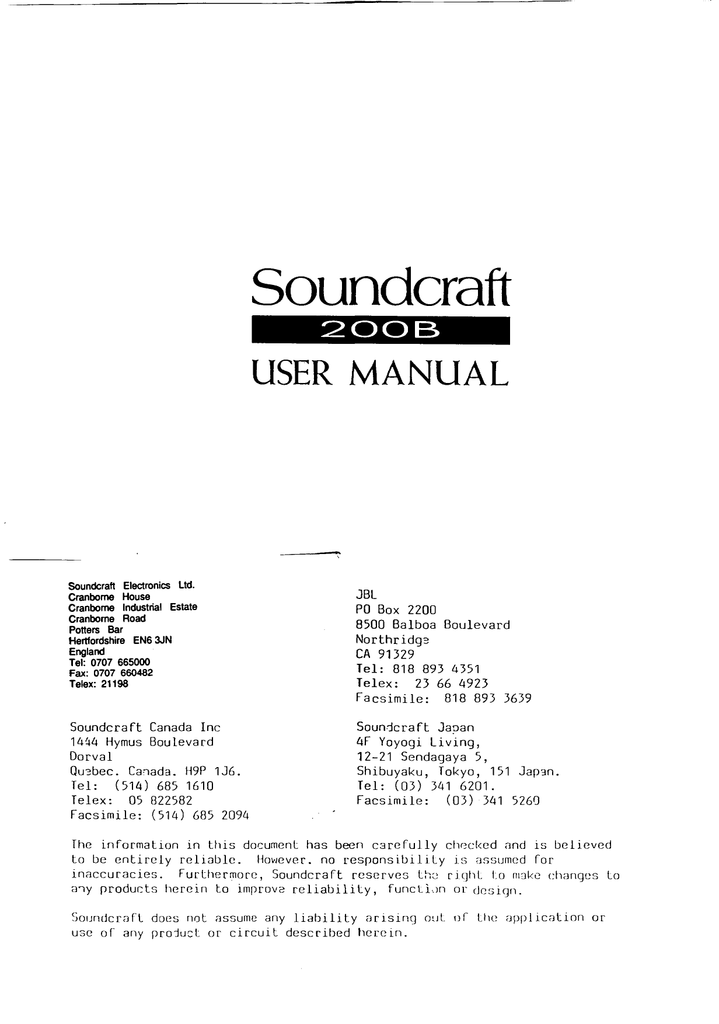 Soundcraft 0b Ug Zm2310 Manualzz