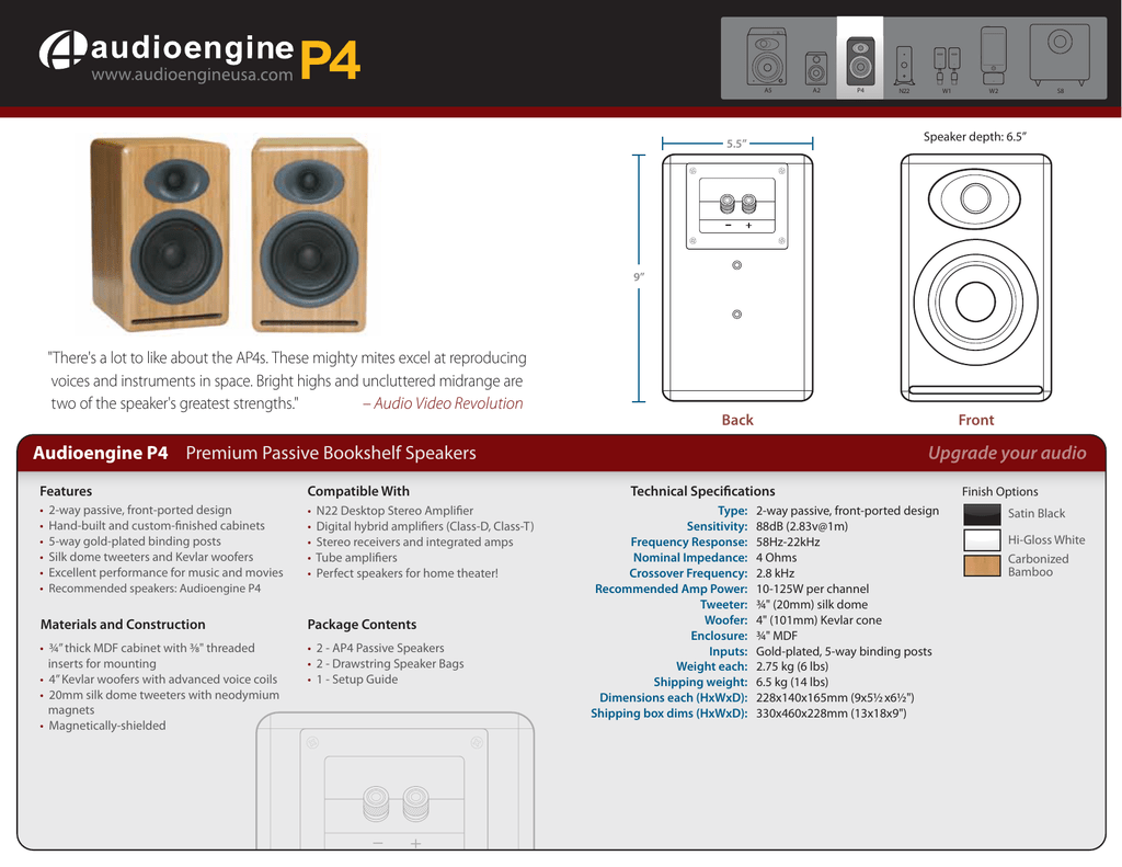 audioengine p4 bamboo