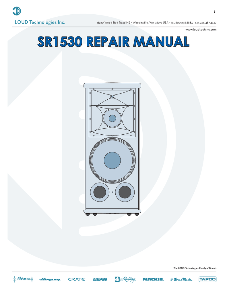 sr1530 repair manual | Manualzz