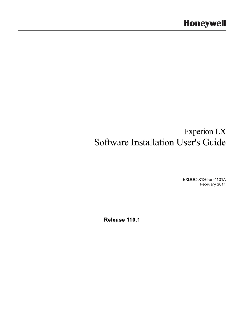 Honeywell Software Installation User`s Guide | Manualzz