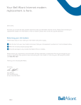 Bell Aliant Internet modem R1000H, R3000 User Guide