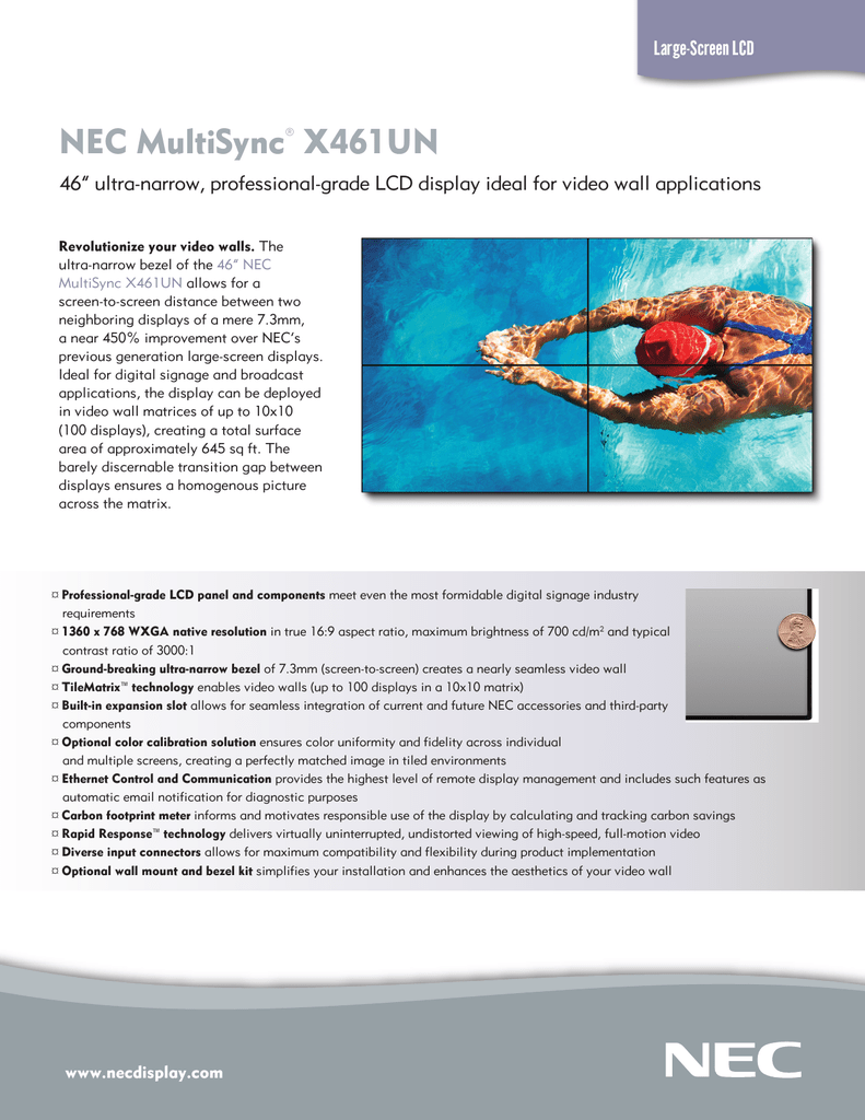 NEC X461UN - MultiSync - 46\