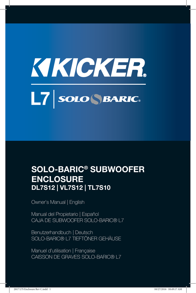 kicker vl7s12