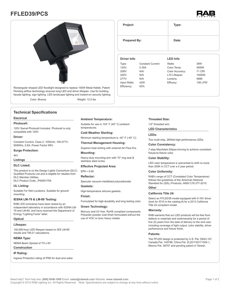 Ffled39 Pcs Rab Lighting Manualzz Ffled39 Pcs Rab Lighting Manualzz