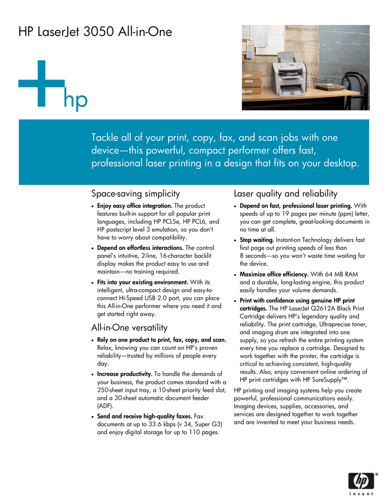 HP LaserJet 3050 All-in-One | Manualzz
