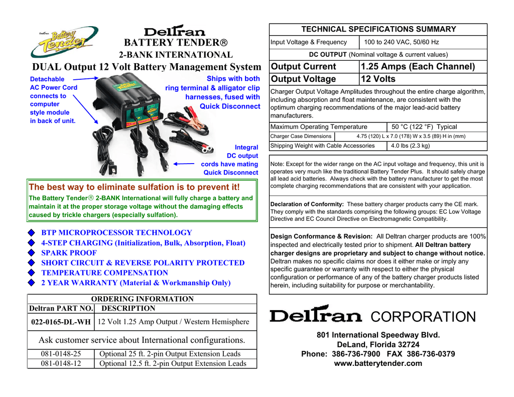 Manufacturer Instructions For Battery Tender Battery Manualzz