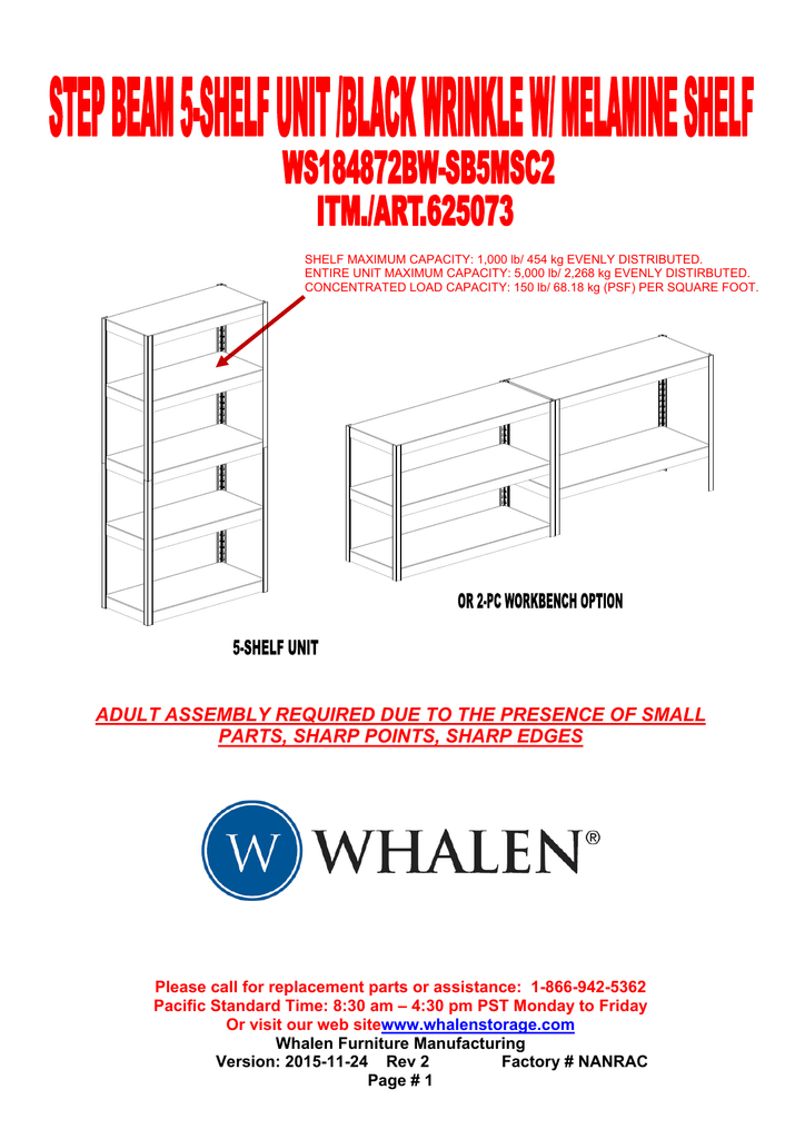 Whalen Storage Shelves Instructions Dandk Organizer