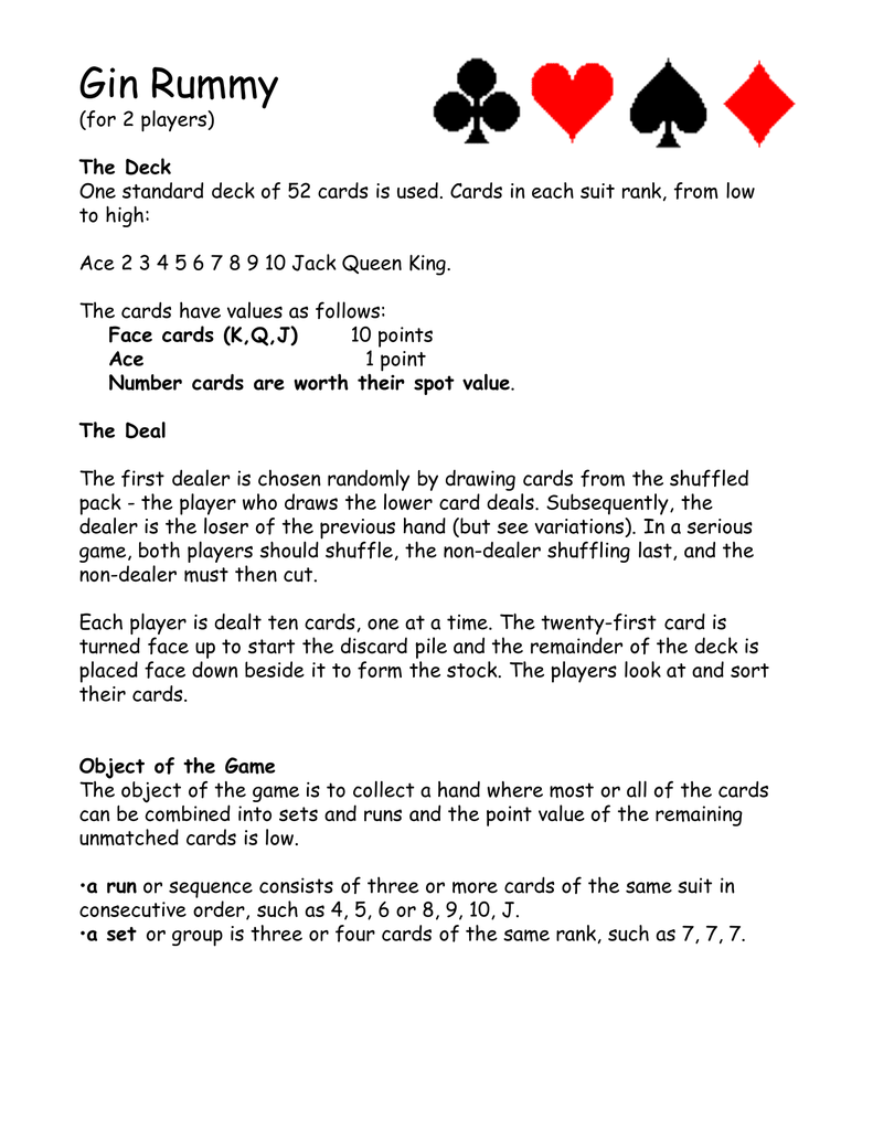 Printable Shanghai Rummy Rules