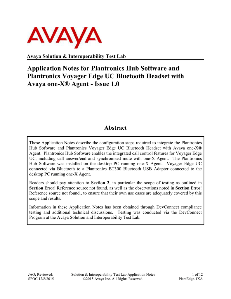 avaya one x agent bluetooth headset