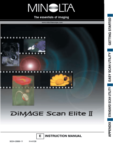 Minolta Dimage Scan Elite II Instruction manual | Manualzz