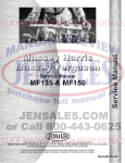 Massey Harris Massey Ferguson MF135 &amp; MF150 Service Manual