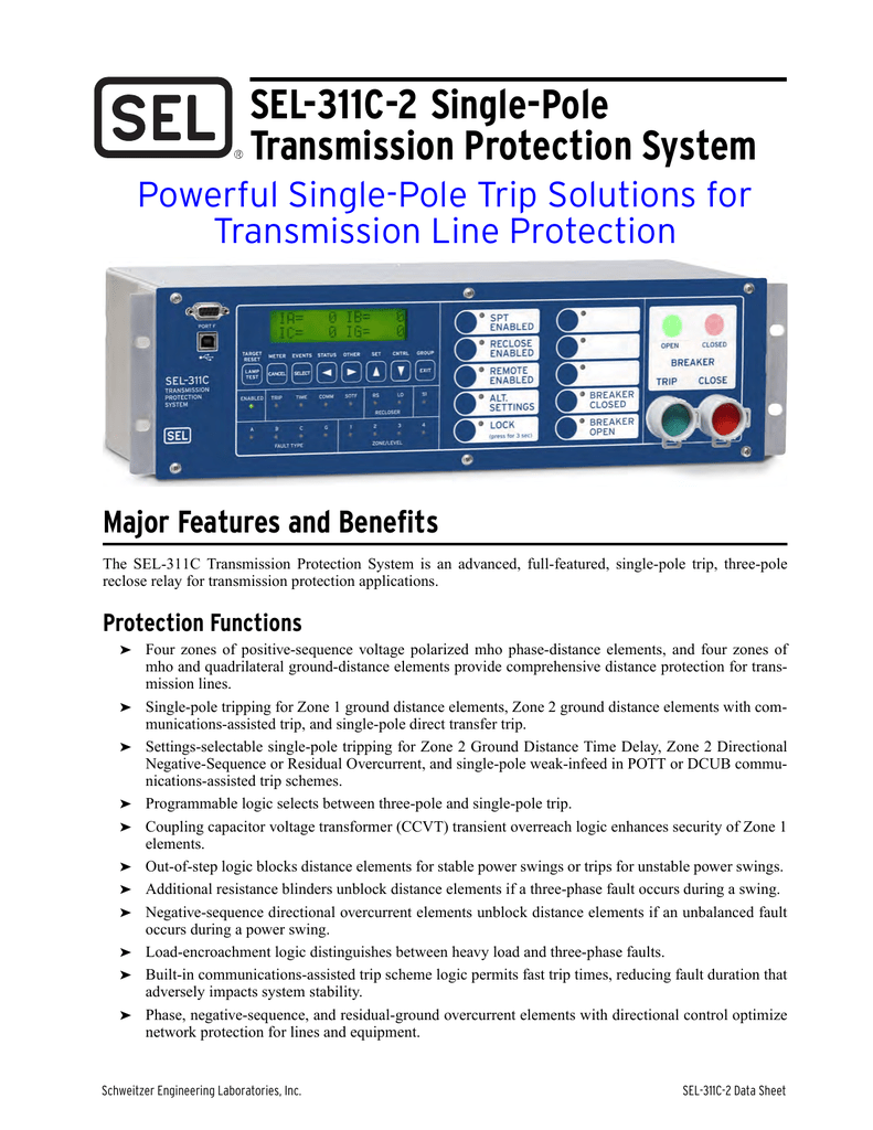 SEL311C2 Data Sheet Manualzz