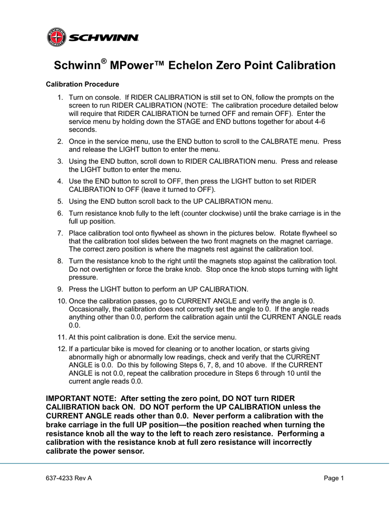 Schwinn MPower™ Echelon Zero Point 
