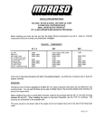 Moroso 22500 Dry Sump Oil Pump Installation Instructions